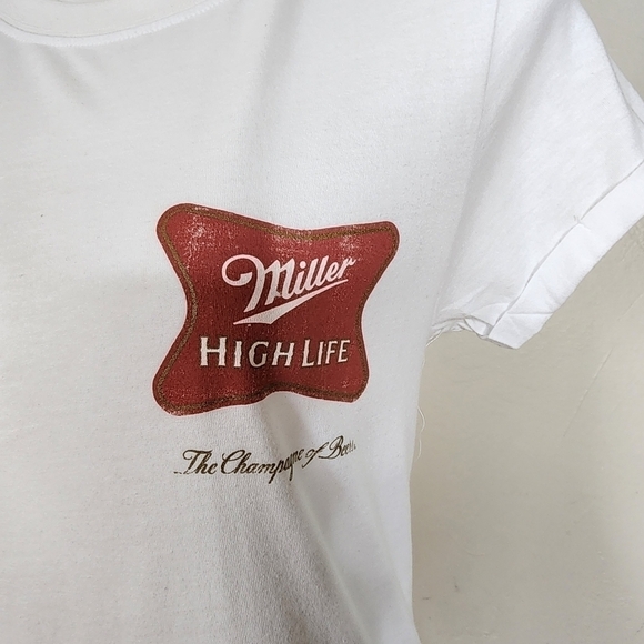 NWOT Recycled Karma Miller HIgh Life Champagne of‎ Beers Tee Size Small - Picture 12 of 14